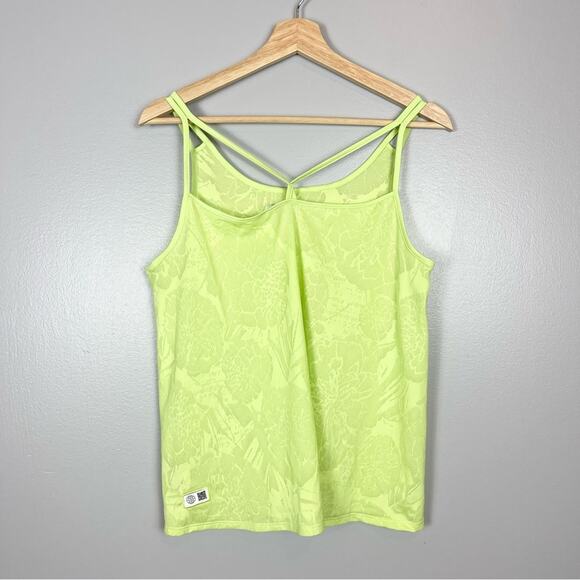 Adidas Made To Be Remade Running Athletic Tank Top Woman’s size M Neon Green - Picture 2 of 7